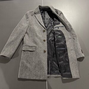 Rodd & Gunn Herringbone Gray Trench Coat